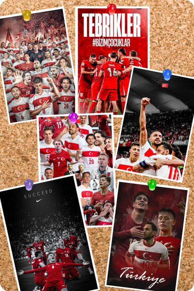 GameBulance Türkiye Milli Futbol Takım, Dünya Kupası Temalı 6 Adet Pano Kart ...