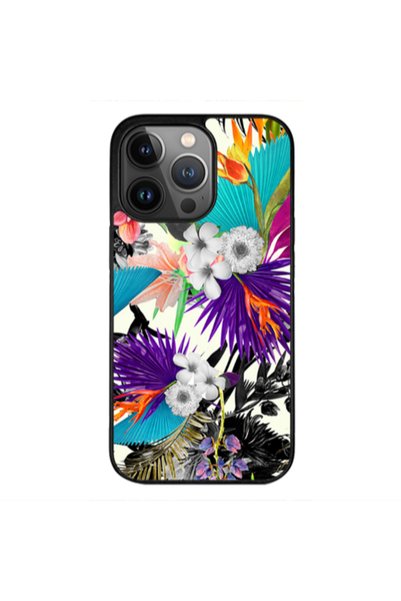 Other Apple iPhone 12 Pro Sea flowers Black Glossy Θήκη