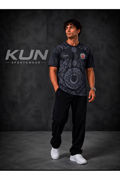 KUN SPORTSWEAR Etnik dijital baskılı Türkiye bozkurt forma regular