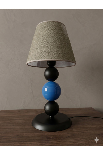 asellus Globa Modern Luxury Lampshade Blue Black Globe Detailed Design Table ...