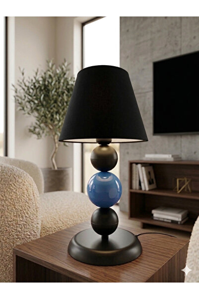 asellus Globa Modern Luxury Lampshade Blue Black Globe Detailed Design Table ...