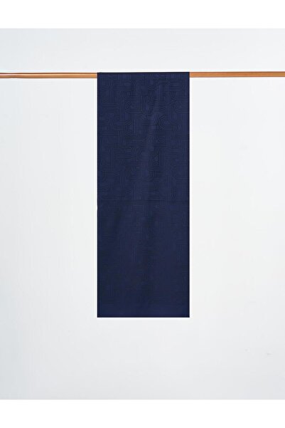 Kayra Geometric Pattern Shawl Navy Blue