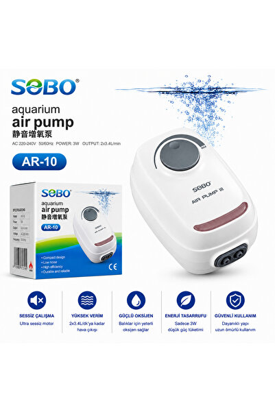 Sobo AR-10 ÇİFT ÇIKIŞLI HAVA MOTORU 2x3.4L/min