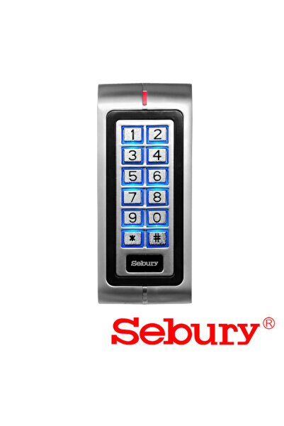 Sebury Controler autonom cu tastatură și cititor de carduri, carcasă anti-van...