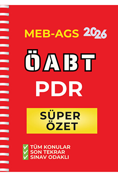 Pratik Kaynak Yayınları 2026 ÖABT PDR Süper Özet | Rehberlik ve Psikolojik Da...