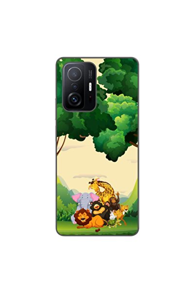 OEM Case compatible with Xiaomi Mi 11T, Mi 11T Pro Silicone Gel Tpu Jungle An...