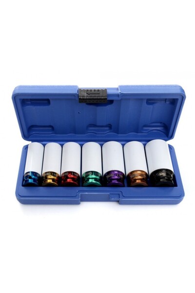 Tagred Professional Set of 7 socket wrenches, Tagred TA1252, impact, 1/2", wi...