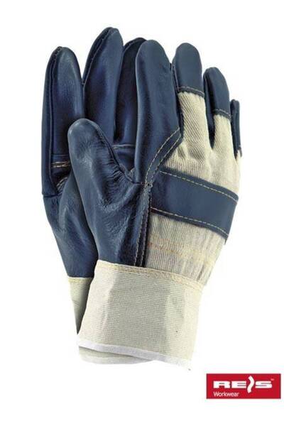 Raw-Pol Leather palm protection gloves RL BECK 10 Blue
