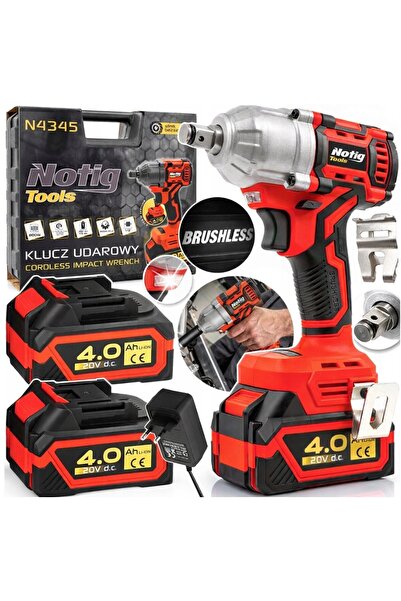Notig Tools Cheie de impact cu motor fără perii, Notig Tools, 20V, 800 Nm, 2x...