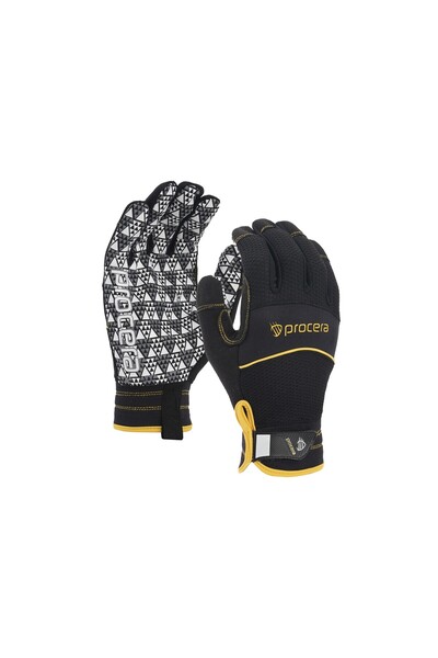 Procera Combined protective gloves, Procera, made of synthetic leather with r...