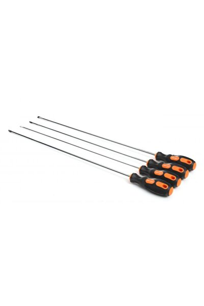Kraft&dele Set de 4 șurubelnițe lungi, KD10945, cu cap plat și transversal, 4...
