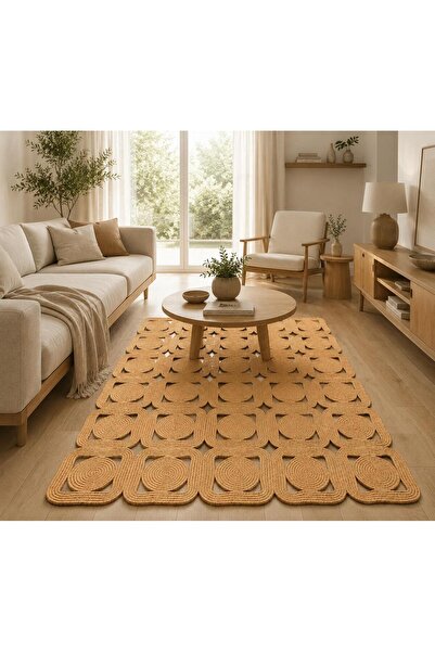 AK SÜRMELİ Jüt Kilim, Paspas, Mutfak Halısı, Banyo Paspası, Kilim, Halı, Otur...