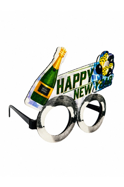 PARTİPORT Happy New Year New Year's Eve Party Glasses Glittery Without Glass ...