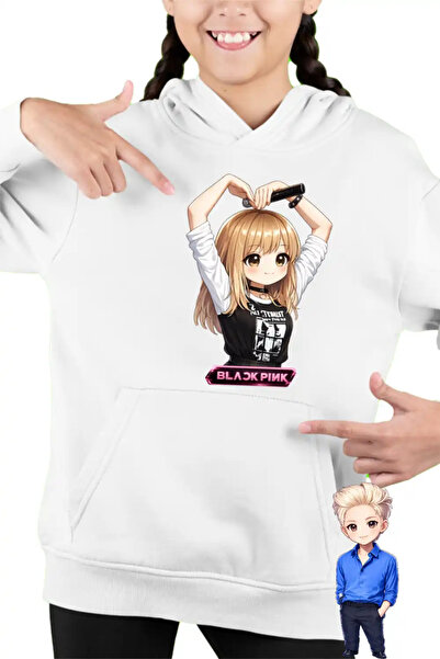 OEM Hanorac Copii Fete BlackPink Lisa Heart Love Kpop