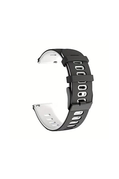 OEM Δίχρωμο λουράκι σιλικόνης Huawei Watch Gt 3 Pro Titanium 46mm Μαύρο Λευκό