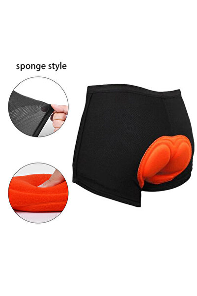 Choice9 L 01orange Cycling Shorts Breathable Mesh Cycling Underwear Sponge pa...