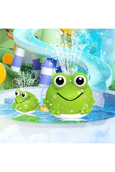 Choice green Auto Sensing LED Frog Bath Toy USB Rechargeable Water Spray Play...