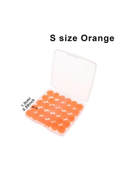 choice2 S Orange 30Pcs Reusable Silicone Ear Plugs Soft Flexible Noise Reduct...