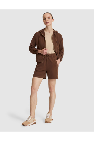 Pierre Cardin شورت محبوك بقصة مريحة باللون البني 50328814-VR029