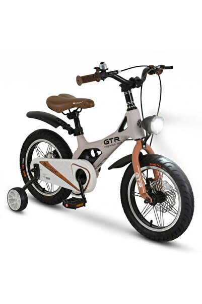 byox Bicicleta copii 14 inch GTR Beige, 3-5 ani, cadru magneziu, frane disc, ...