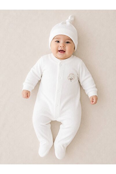Gubi Kids %100 Pamuk Yeni Doğan Bereli Bebek Tulum