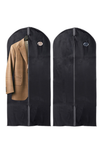 Orion Set de 2 huse negre pentru haine 60x135 cm