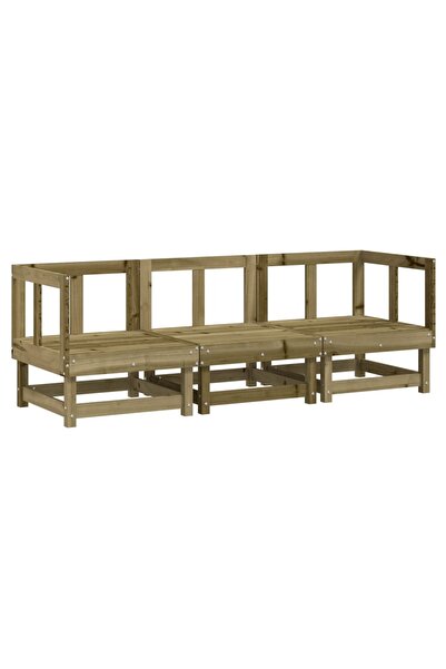vidaxl Set mobilier de grădină, 3 piese, lemn de pin impregnat