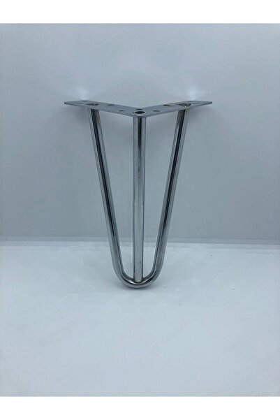 KARAKOÇ Metal, 18 cm Chrome-Plated Legs, Seat, Furniture Legs (4 Pieces)