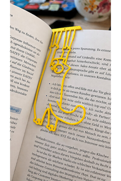 Sevimli Kedi Kitap Ayracı – Dekoratif Kitap Tutucu