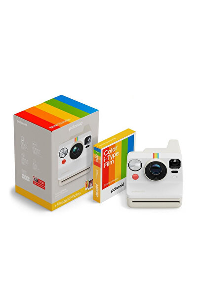 Polaroid Now Gen3 Kamera (Çakıl Beyazı) ve Renkli Film Paketi | Türkiye Karac...