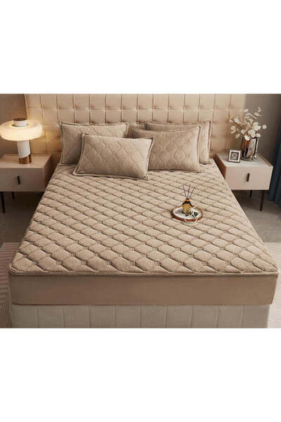Dercasa Husă / Topper saltea cu elastic, crem cappuccino, 140x200 cm Cod: TPC9
