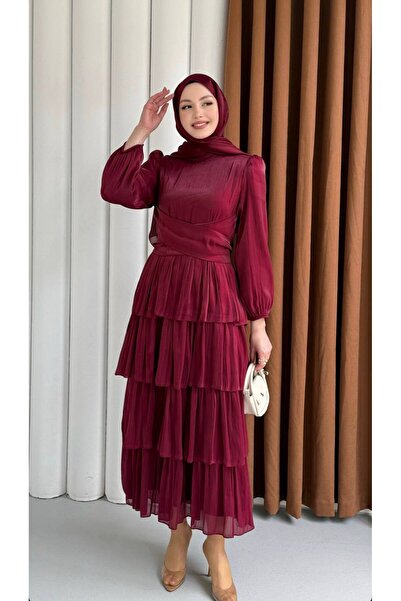 Gülsoy YENİ SEZON KAT KAT DETAYLI JAN JAN ŞİFON ELBİSE