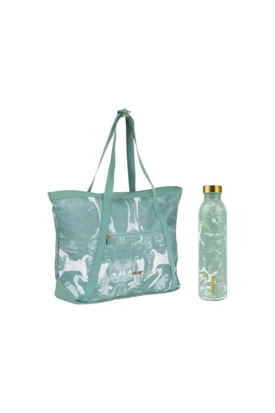 Milan Set Lava – Termos Inox 591 ml și Geantă Reutilizabilă pentru Cumpărătur...