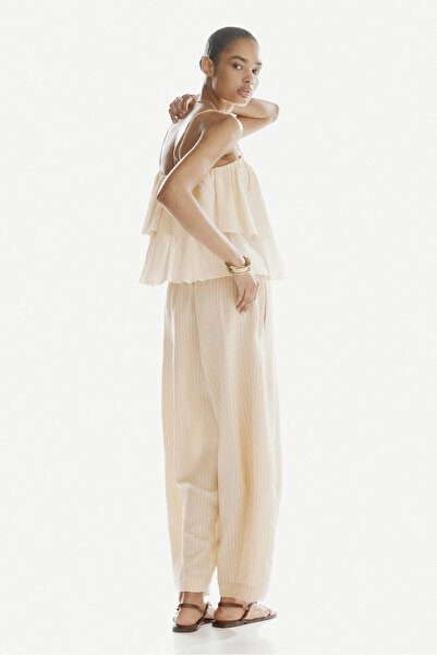 H&M Modal Karışımlı Barrel Paça Pantolon