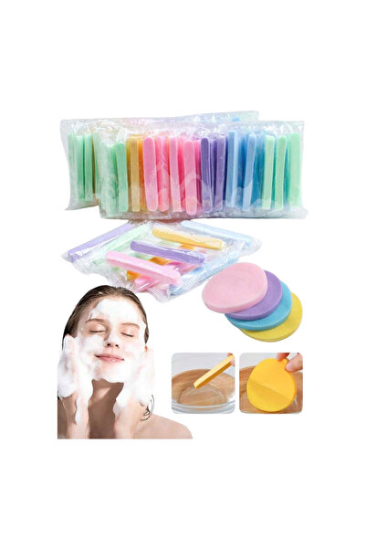 OEM 24 de bucati burete facial comprimat multicolor, ideale pentru calatorie,...