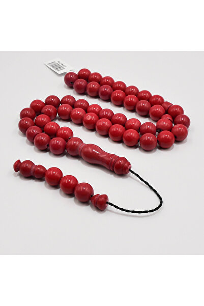 genernic New Turkish Snooker Rosary 45 Beads 10mm Vibrant Red Prayer Beads 52...