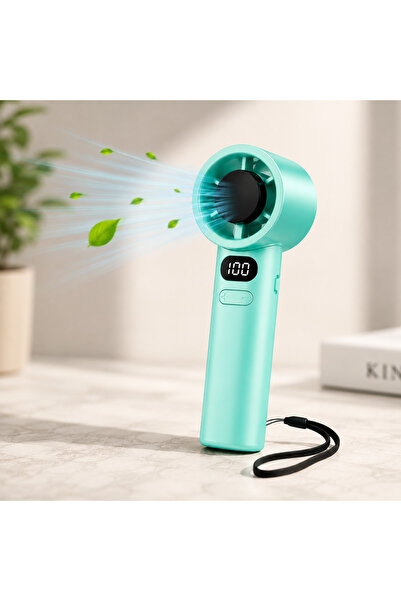 Zenorius Ventilator Portabil Turbo, Display LED, Reîncărcabil USB, 100 Trepte...