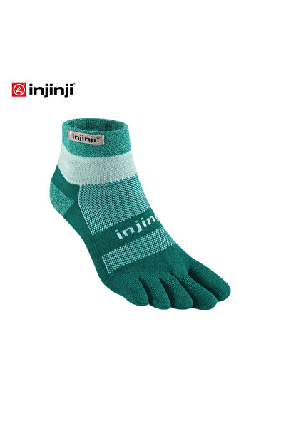 injinji TRAIL MIDWEIGHT MINI CREW COOLMAX - S - أخضر فاتح