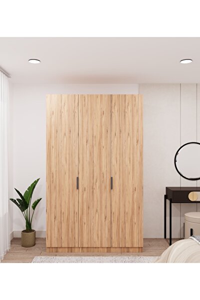 Dian Mobilya 3 Kapılı 2 çekmeceli %100 MDF Ahşap Gardrop