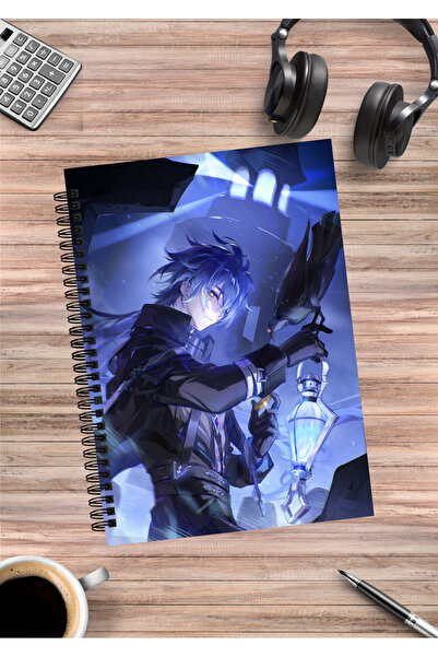 mertfigur Genshin Impact Flins Anime Spiral Notebook A5 (50 Sheets)