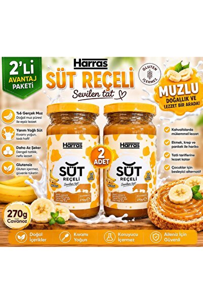 Harras Glutensiz Muzlu Süt Reçeli 2x270 g