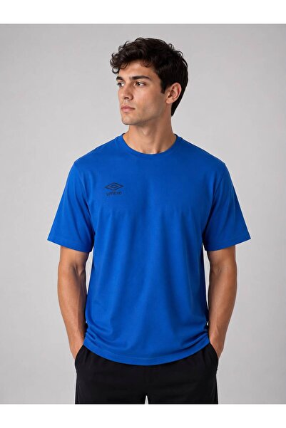 UMBRO Season Men's Blue Cotton Sports T-Shirt Nf0150