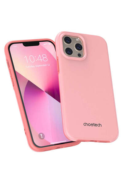 CHOETECH Husă anti-cădere MFM pentru Apple iPhone 13 Pro Max, MagSafe, Roz