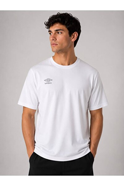 UMBRO Season Men's White Cotton Sports T-Shirt Nf0150