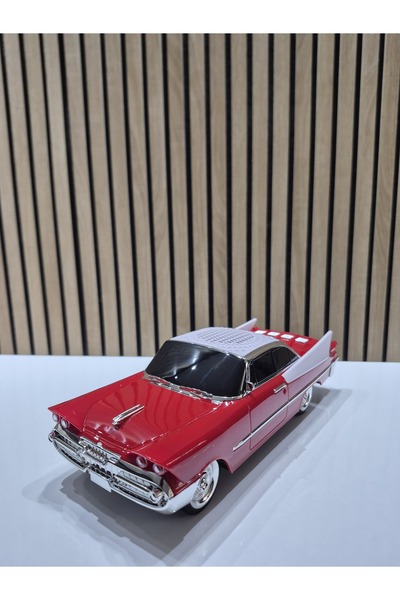evertoon RT-1950 Kırmızı (Red) Arabalı Bluetooth Fm-Usb-Tf-Aux Şarjlı Nostalj...