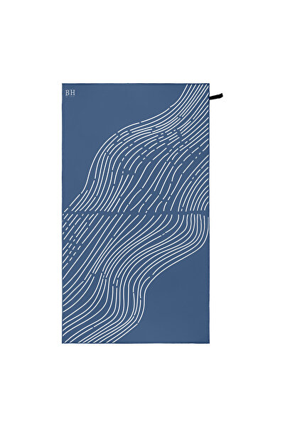 Beauty Home Πετσέτα θαλάσσης διπλής όψης Microfiber 200gsm Art 2293 90x160 Μπλε