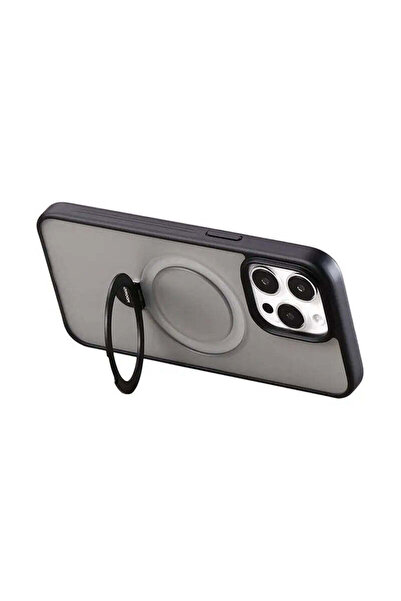 Joyroom Husă magnetică cu suport JR-BP004 pentru iPhone 15 Pro, negru