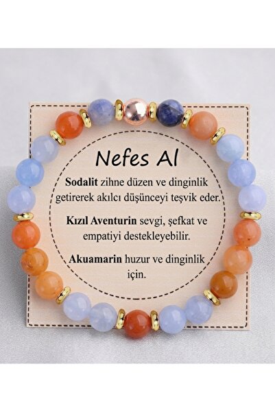 best bioenerji taş terapi أنفاس عميقة، لحظة هادئة - سوار من الحجر الطبيعي