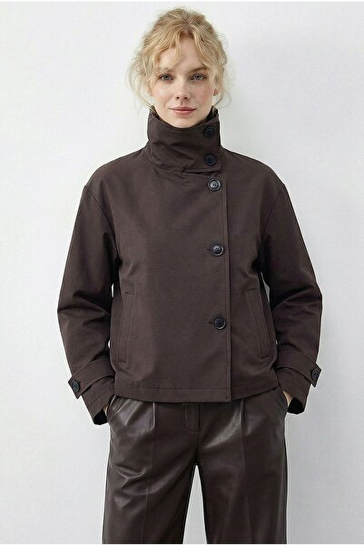 Hiccup Trench scurt cu guler mandarin LUCCI