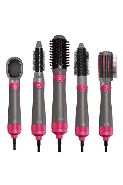 Hatteker 5 in 1 Hair Straightener Comb Hot Air Brush Hair Curler Hair Dryer C...